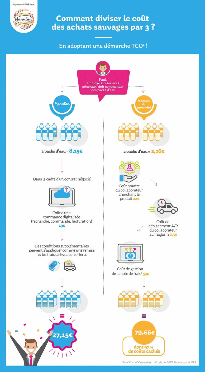 Diviser le coût des achats sauvages par 3 Infographie montrant comment diviser le coût des achats sauvages par 3