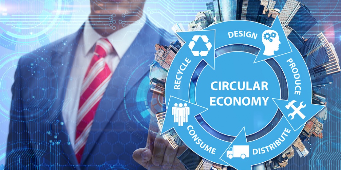 Economie circulaire et collaborative concept