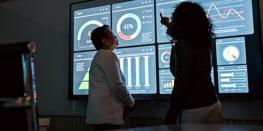 Analysis of strategic dashboards on a large screen to steer a cost avoidance approach and anticipate cost increases.