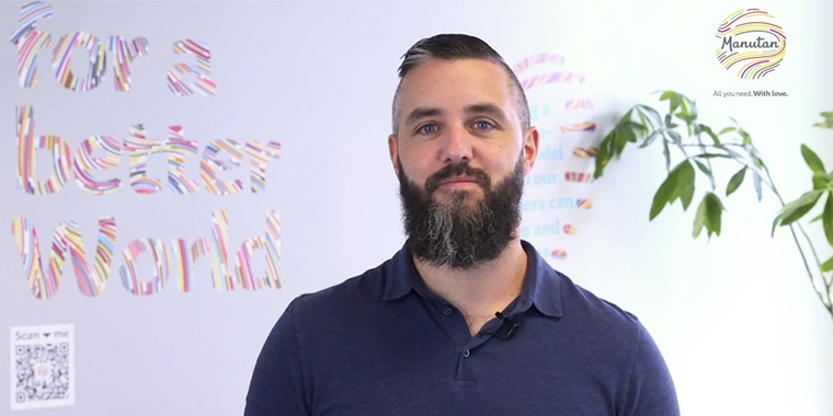 Photo of Julien Baudron, activity manager at Manutan France