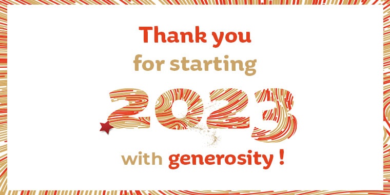 Thank you for starting 2023 with generosity