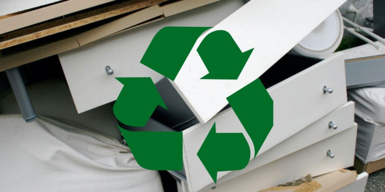 Illustration with an ecological pictogram