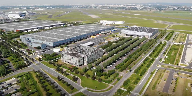 Photo aérienne du siège du groupe Manutan