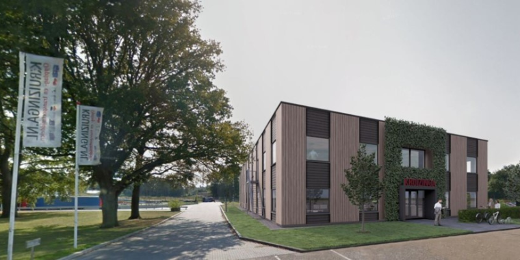 3D illustration of the architectural plans for Kruizinga's future headquarters