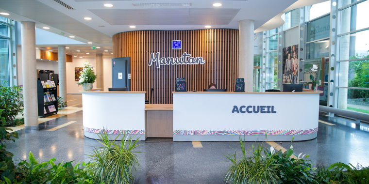 Photo taken at the entrance of Manutan Group's headquaters