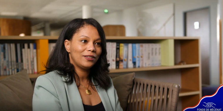 Photo de Tina Béhanzin, responsable communication RSE chez Manutan, présentant l'engagement dans le Fonds de Mécénat Territorial pour l'Egalité des Chances