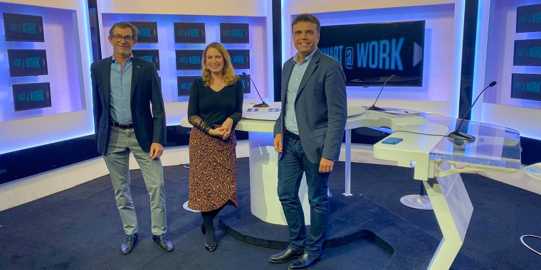 Photo prise sur le tournage de l'émission Smart@Work