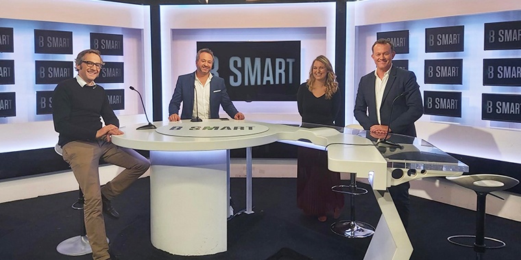 photo taken on the filming of Smart@Work