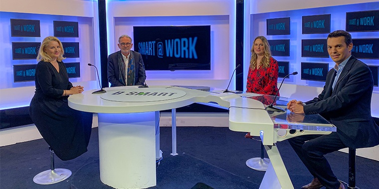 Photo taken on the set of BSMART TV show, dedicated to performance and efficiency